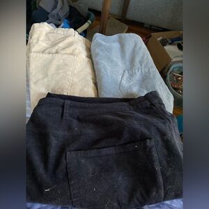 Three Brand New Pair Of Size 28W Long Corduroy Washed Once ￼